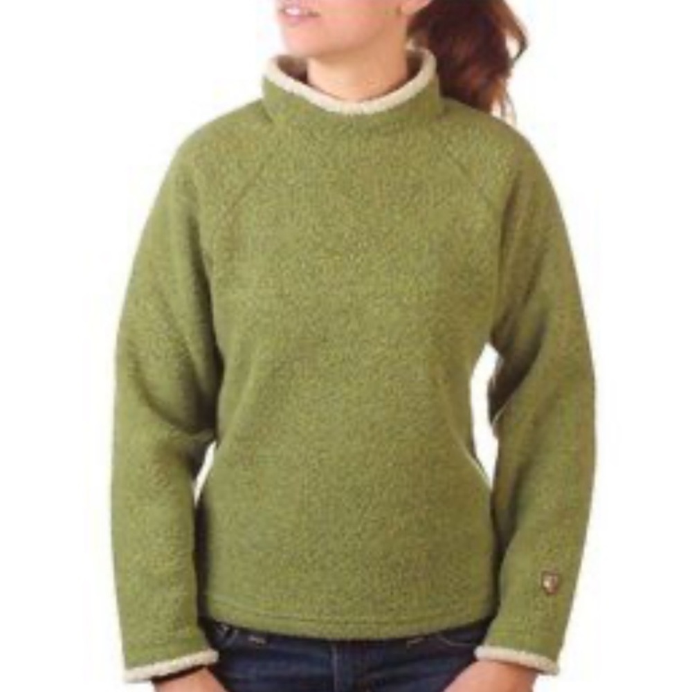 Kuhl Olive Green Fleece Pullover Sweater